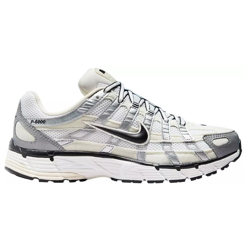 NWT Nike P-6000 White and Silver Running Shoes